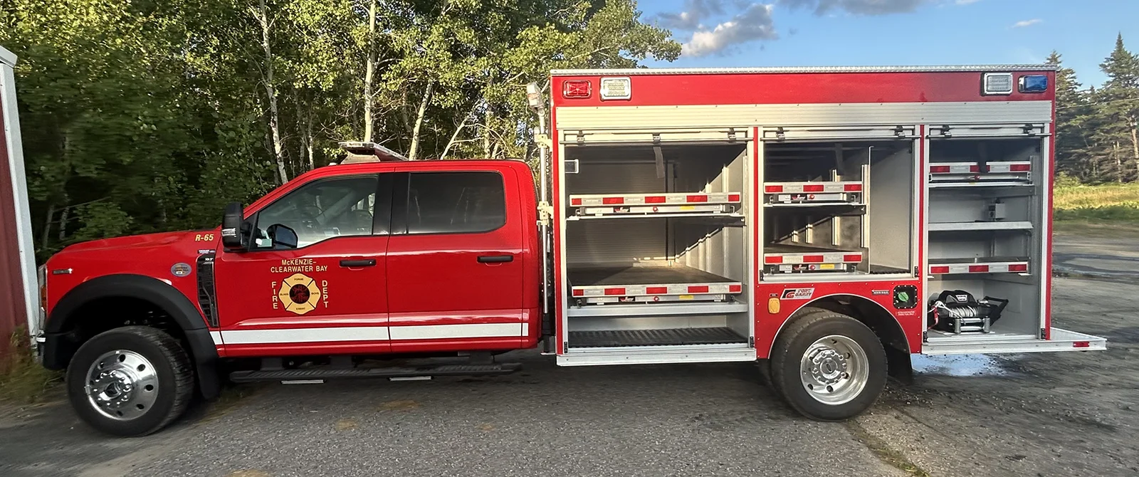 Introducing Rescue 65! The new addition to the McKenzie Clearwater Fire Department fleet